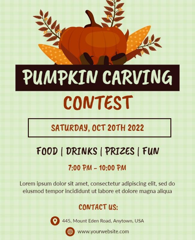 Pumpkin Carving Contest Event Flyer Template