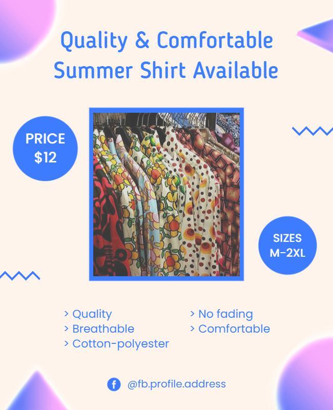 Quality Summer Shirt Sales Flyer Template