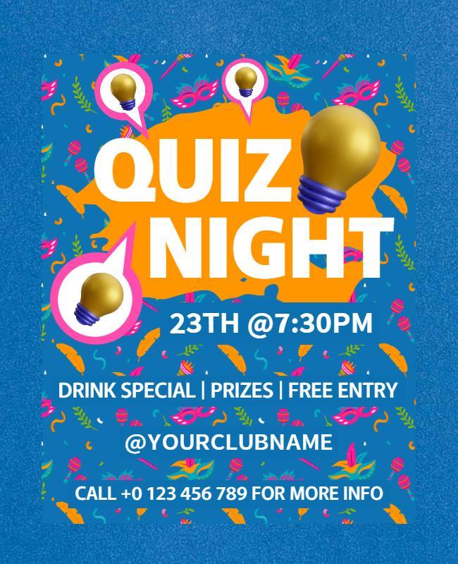 Quiz Night Flyer Template