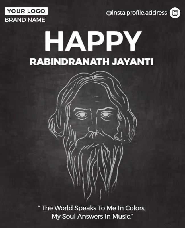 Rabindranath Jayanti Celebration Flyer Template