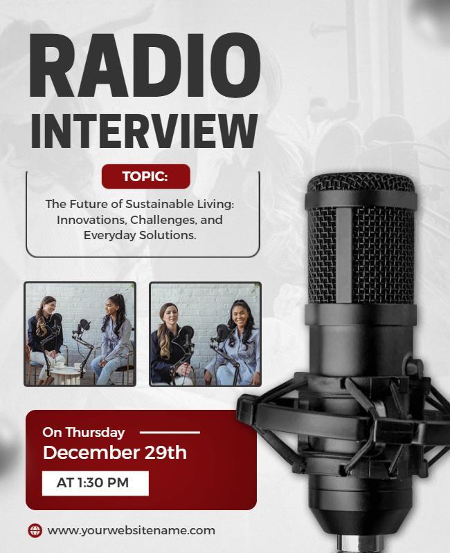 Radio Interview Event Promotion Flyer Template