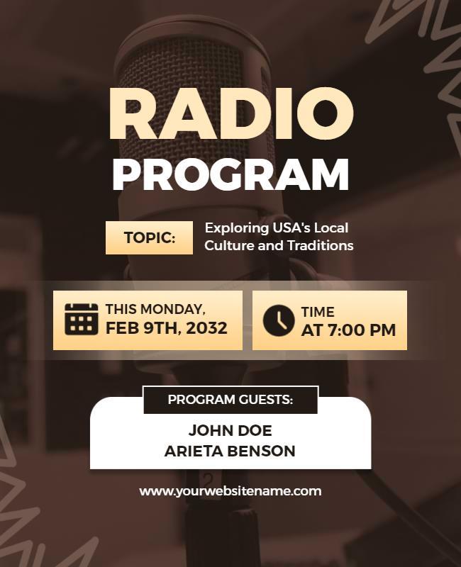 Radio Program Exploring Culture Flyer Template