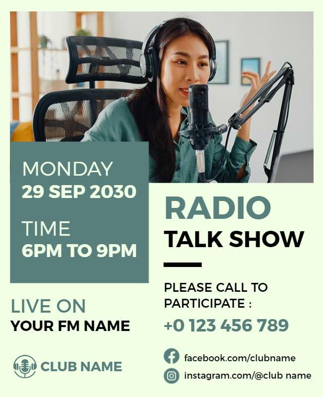 Radio Talk Show Event Flyer Template