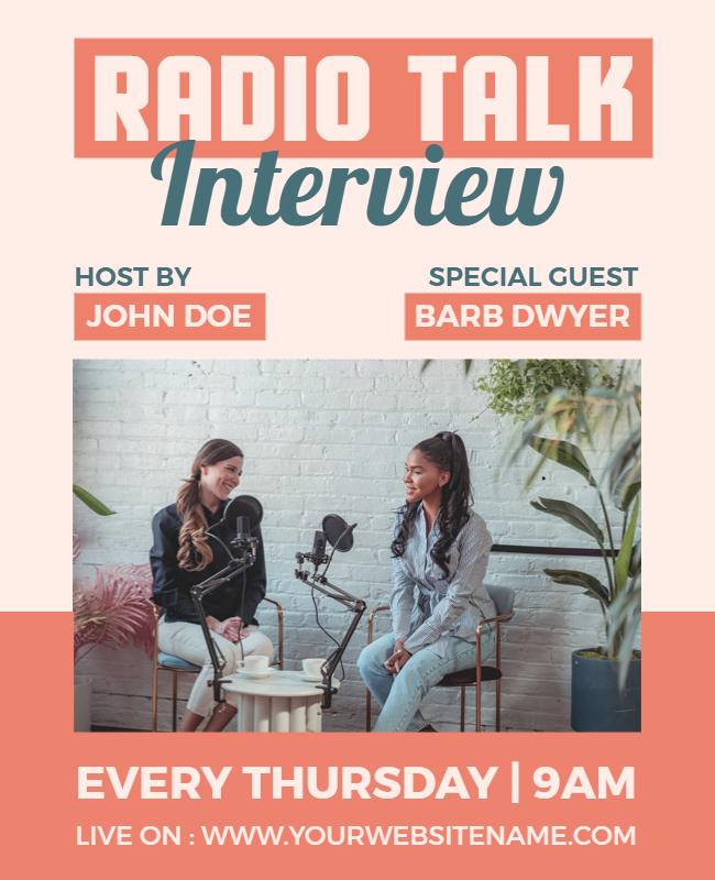 Radio Talk Show Interview Flyer Template