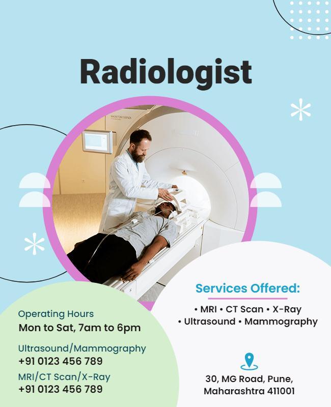 Radiology Services and Mri Scans Flyer Template