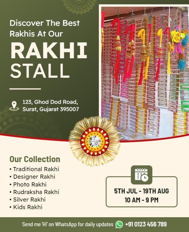 Rakhi Stall Celebration Event Flyer Template