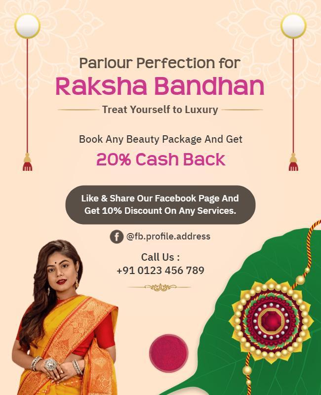 Raksha Bandhan Beauty Promotion Flyer Template