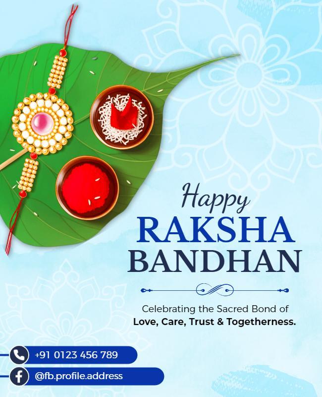 Raksha Bandhan Celebration Invitation Flyer Template