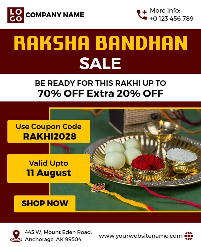 Raksha Bandhan Discount Sale Flyer Template