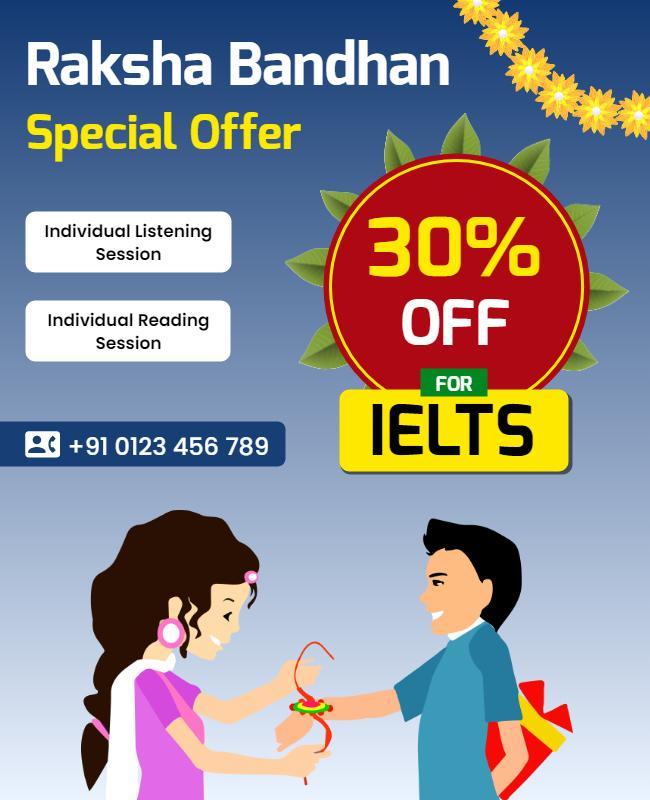 Raksha Bandhan Ielts Special Offer Flyer Template