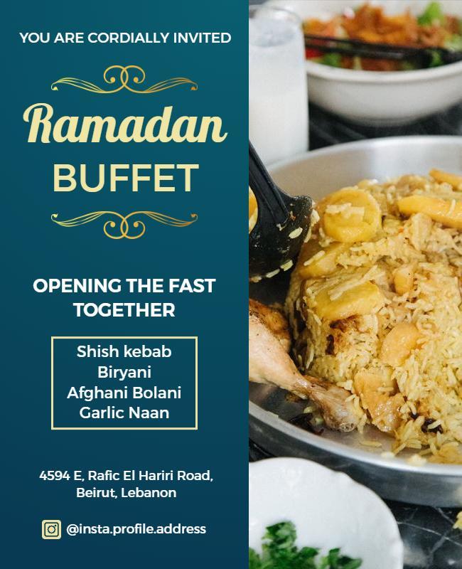 Ramadan Buffet Invitation Flyer Template