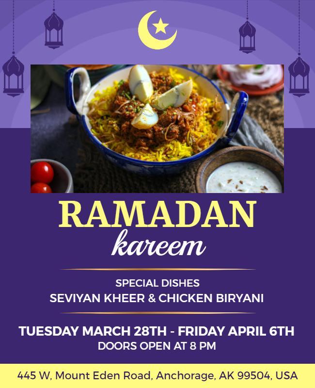 Ramadan Celebration Special Cuisine Flyer Template