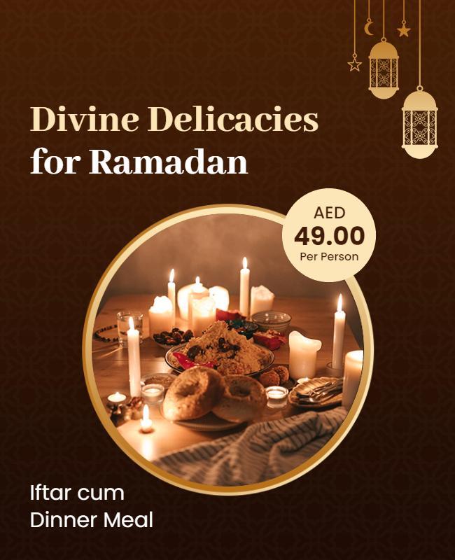 Ramadan Iftar and Dinner Celebration Flyer Template