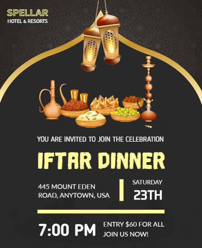 Ramadan Iftar Dinner Celebration Flyer Template