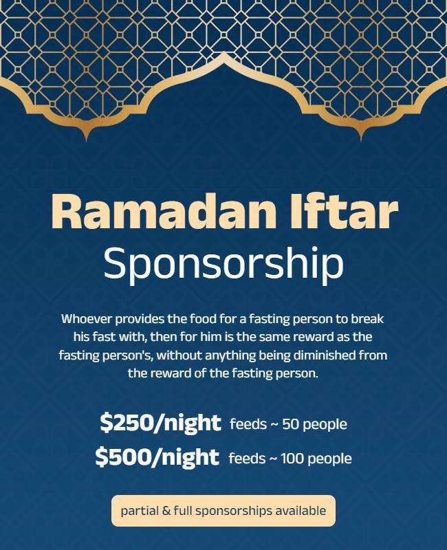 Ramadan Iftar Sponsorship Event Flyer Template