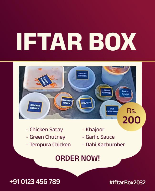 Ramadan Special Iftar Box Promotion Flyer Template