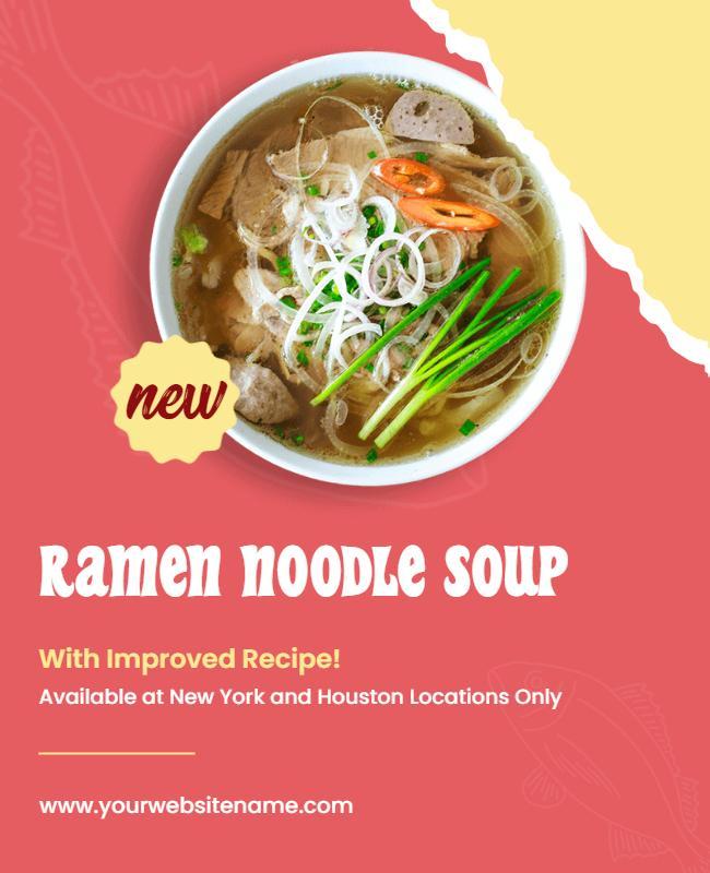 Ramen Noodle Soup Promotional Flyer Template