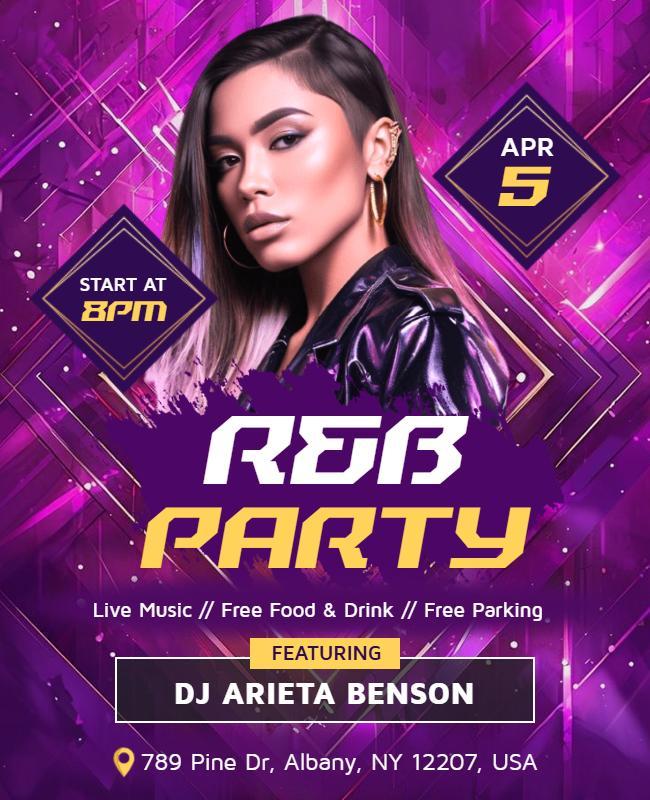 R&b Music Party Event Flyer Template