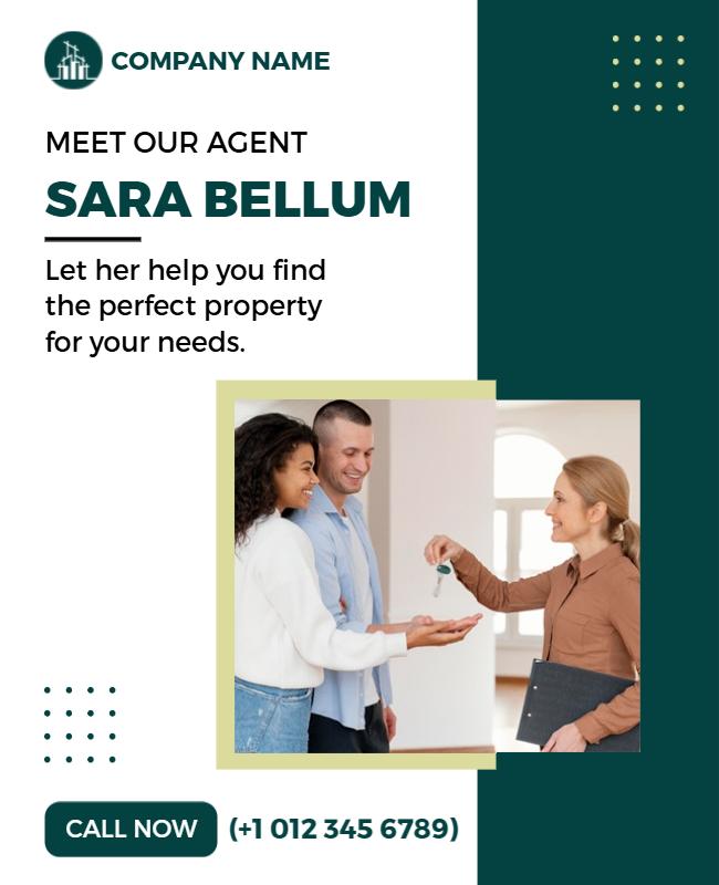 Real Estate Agent Property Introduction Flyer Template