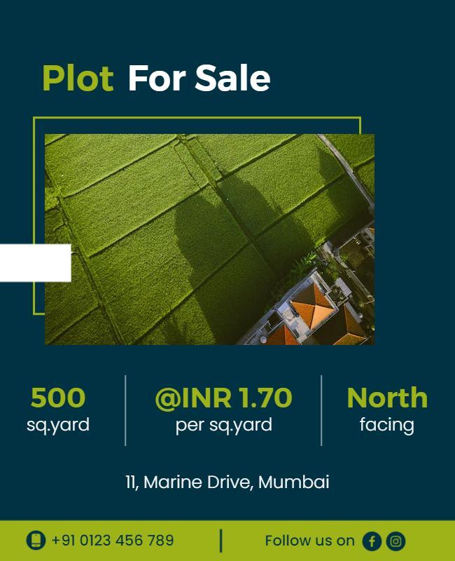 Real Estate Plot for Sale Flyer Template