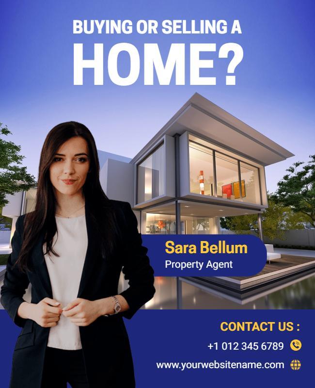 Real Estate Property Agent Services Flyer Template