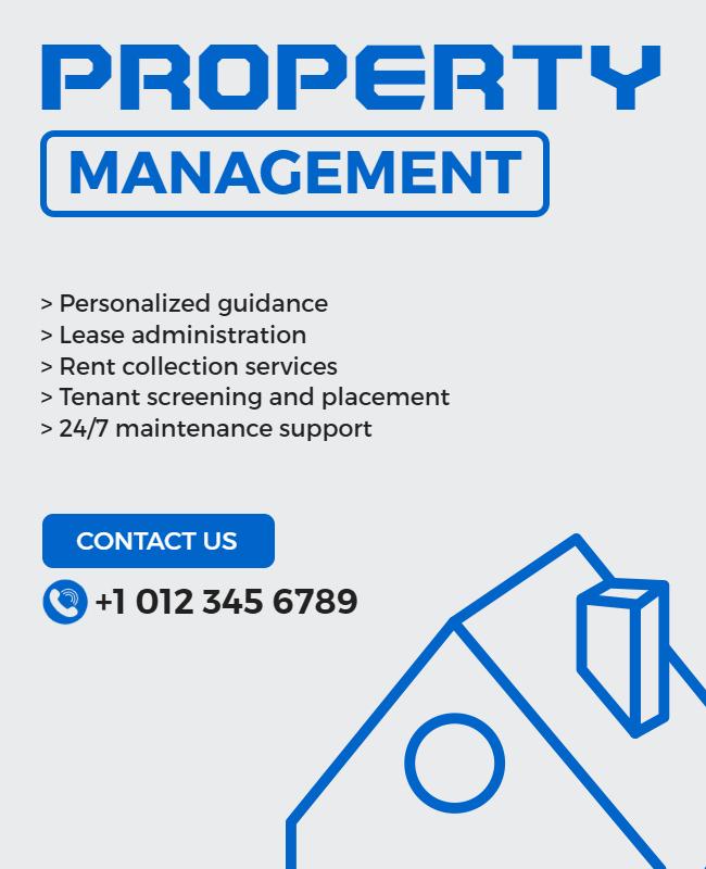 Real Estate Property Management Services Flyer Template