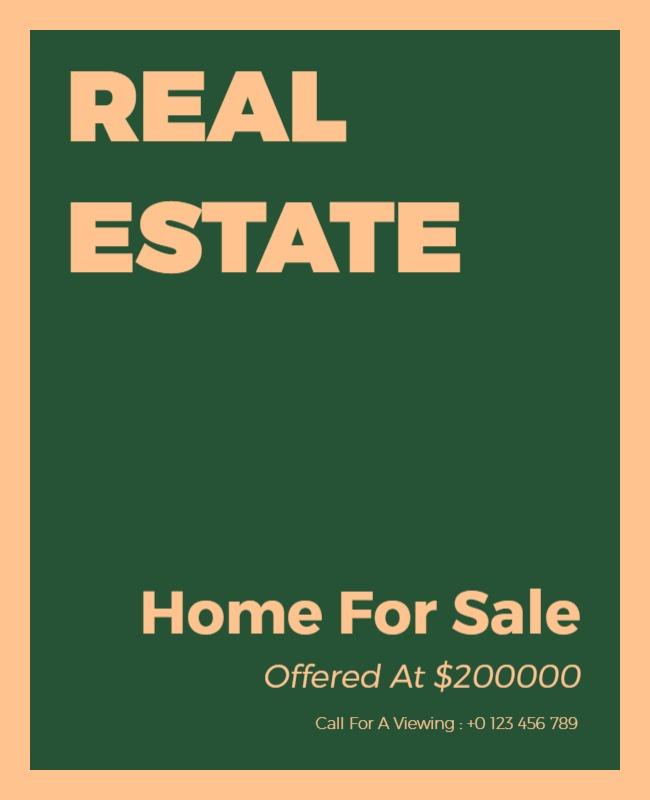 Real Estate Property Sale Flyer Template