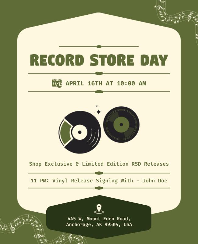 Record Store Day Event Flyer Template