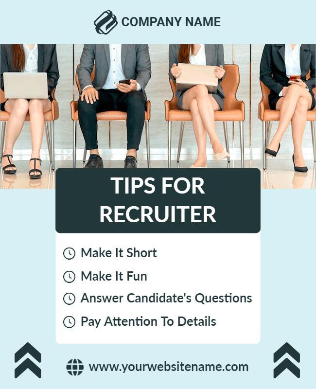 Recruitment Advice and Tips Flyer Template