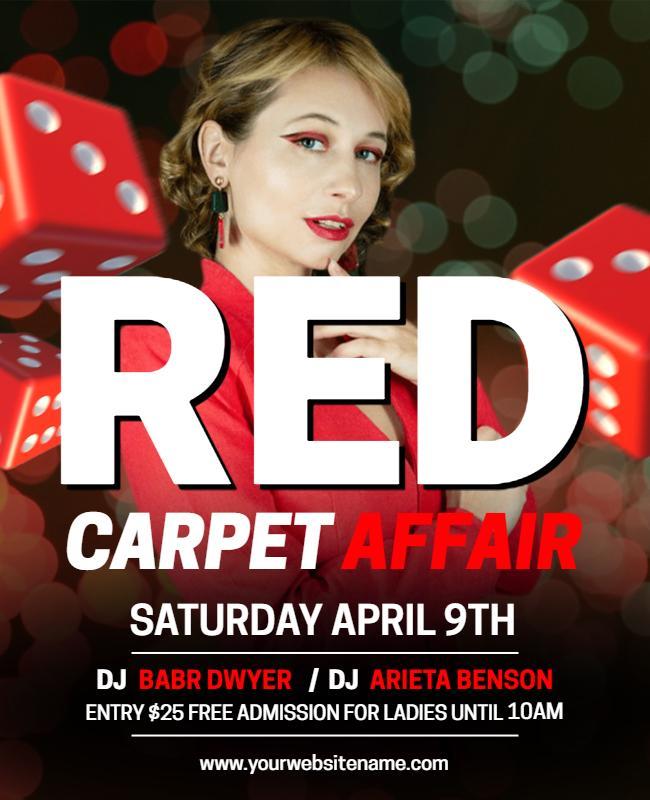 Red Carpet Affair Event Flyer Template