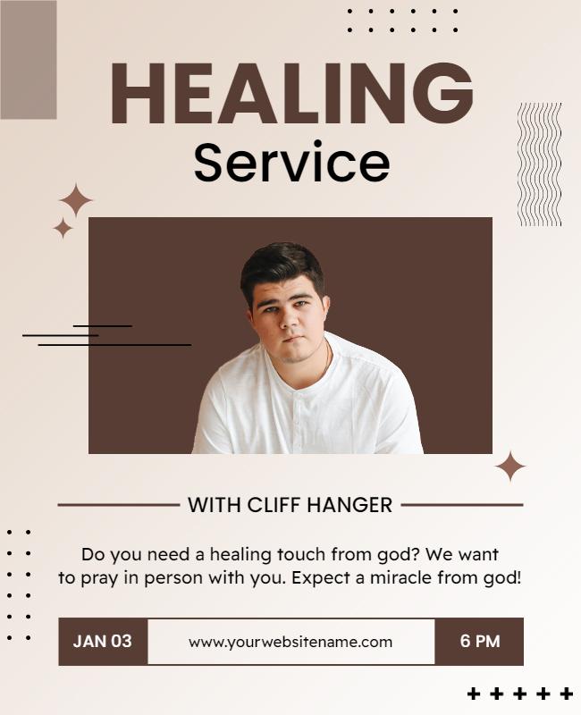 Religious Healing Service Event Flyer Template