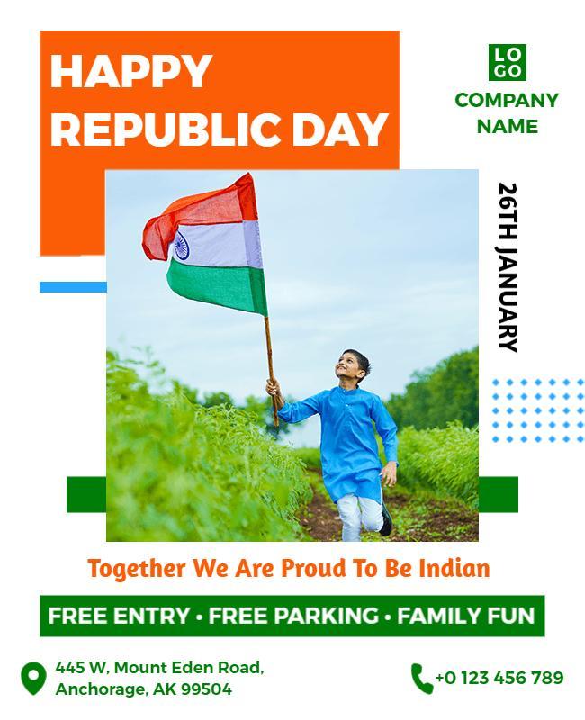 Republic Day Celebration Event Flyer Template