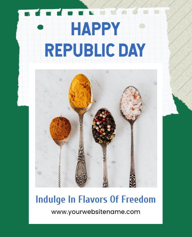 Republic Day Celebration Food Tasting Flyer Template