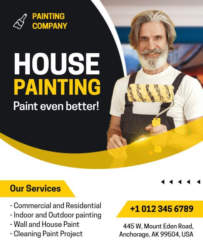 Residential and Commercial House Painting Services Flyer Template