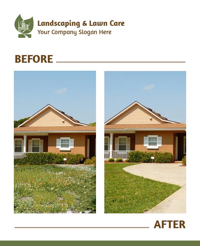 Residential Landscaping and Lawn Care Services Flyer Template