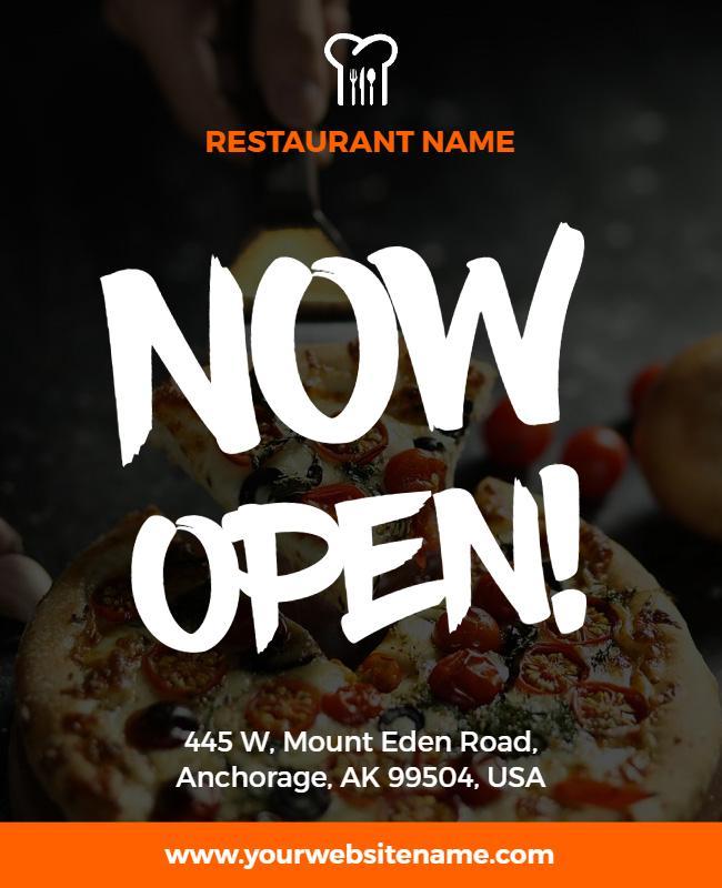 Restaurant Grand Opening Announcement Flyer Template