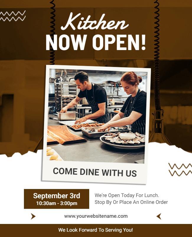 Restaurant Grand Opening Announcement Flyer Template