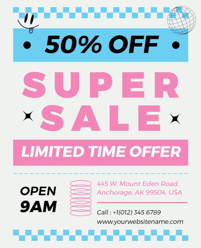 Retail Store Super Sale Flyer Template