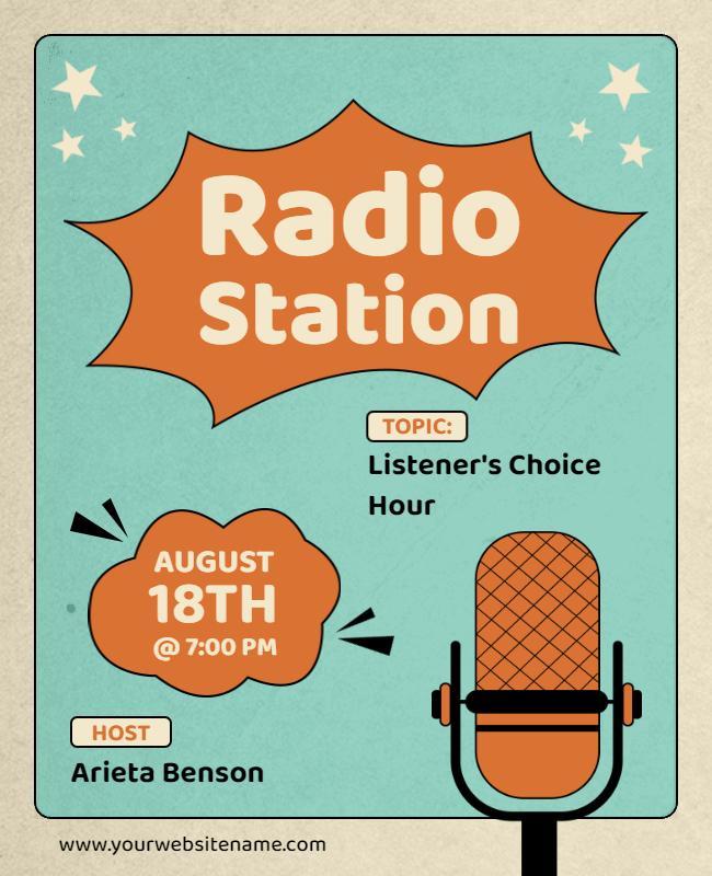 Retro Radio Station Event Flyer Template