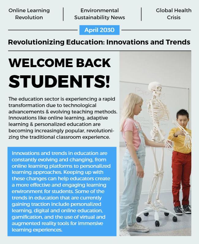 Revolutionizing Education Innovations Flyer Template