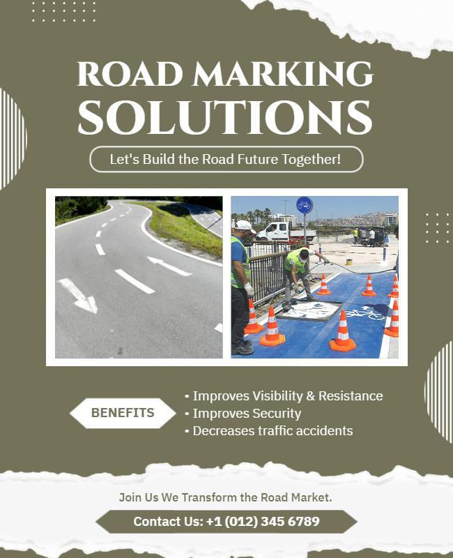 Road Safety Improvement Solutions Flyer Template