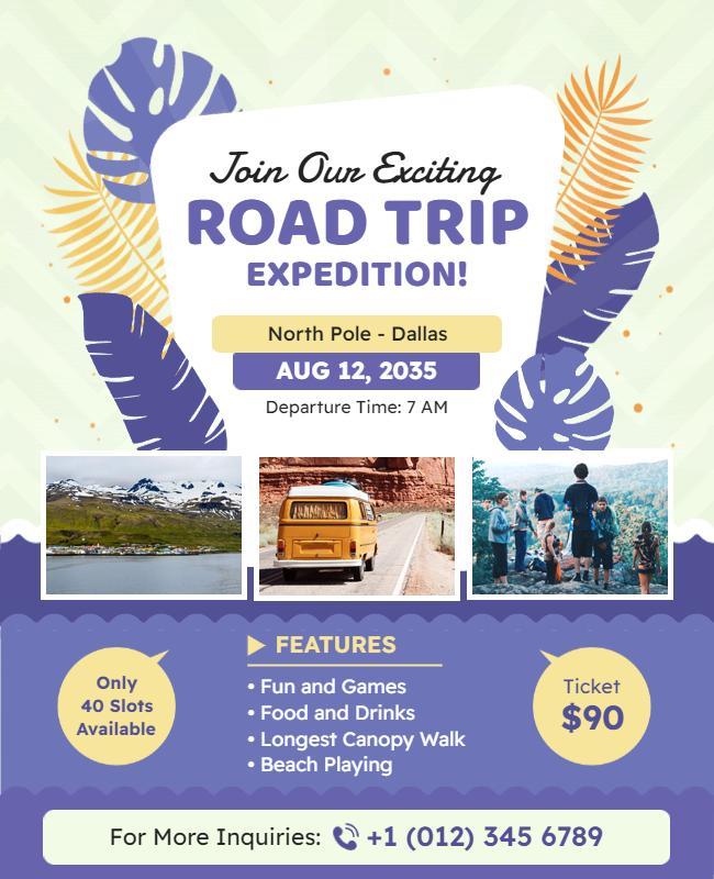 Road Trip Adventure Event Flyer Template