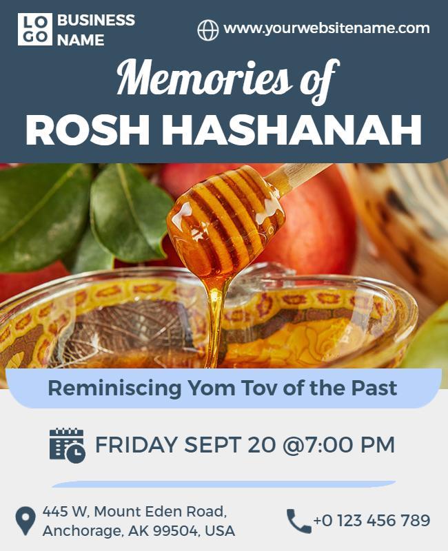 Rosh Hashanah Celebration Event Flyer Template