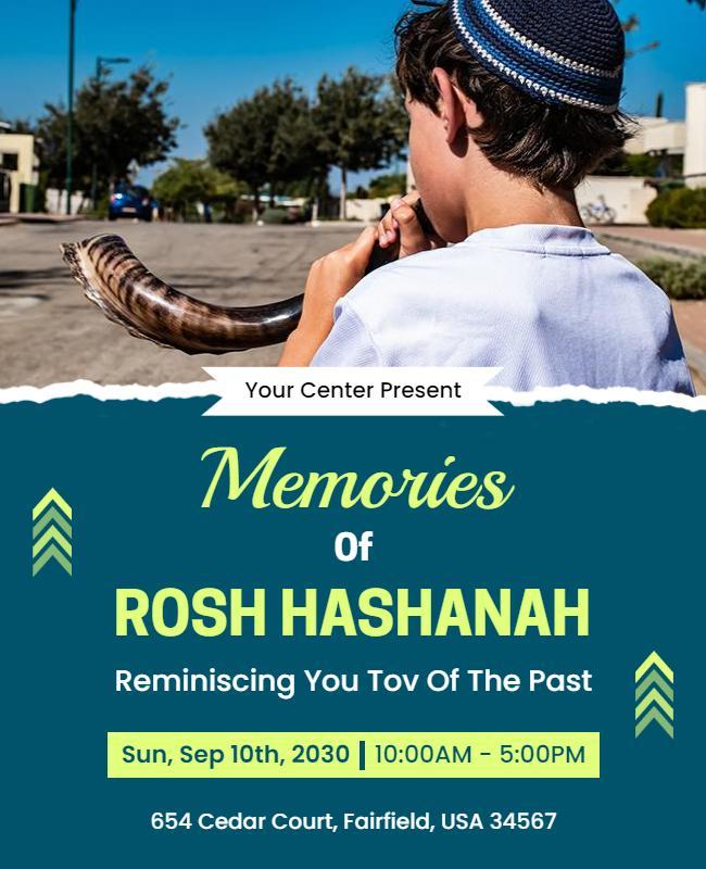 Rosh Hashanah Celebration Event Flyer Template