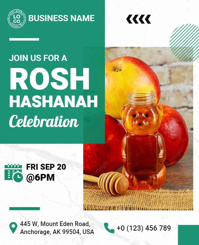 Rosh Hashanah Celebration Event Flyer Template