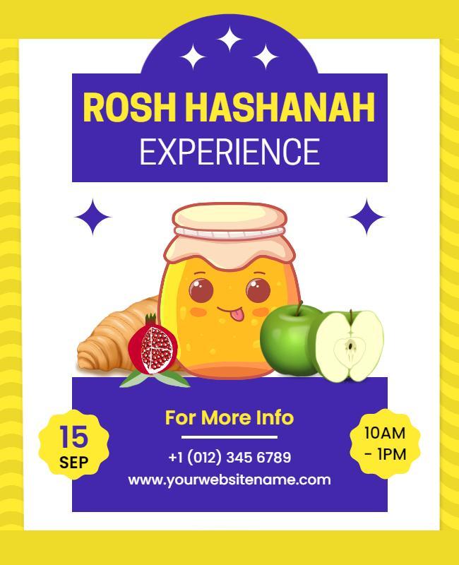 Rosh Hashanah Celebration Event Flyer Template