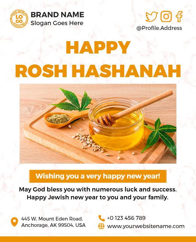 Rosh Hashanah Celebration Flyer Template