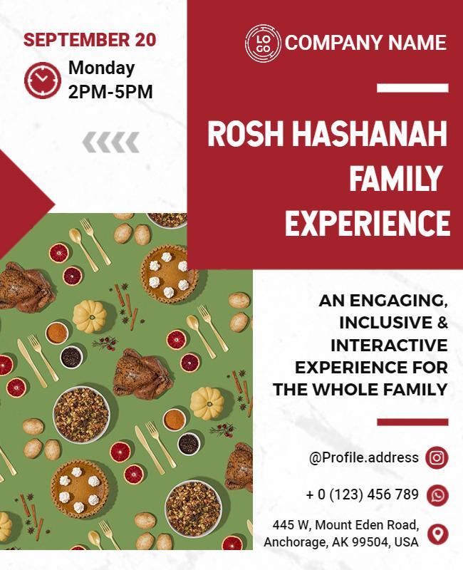 Rosh Hashanah Family Event Flyer Template