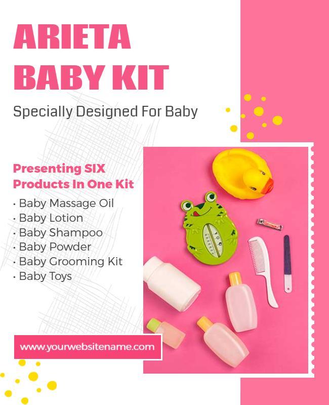 Rosy Pink Baby Flyer Template