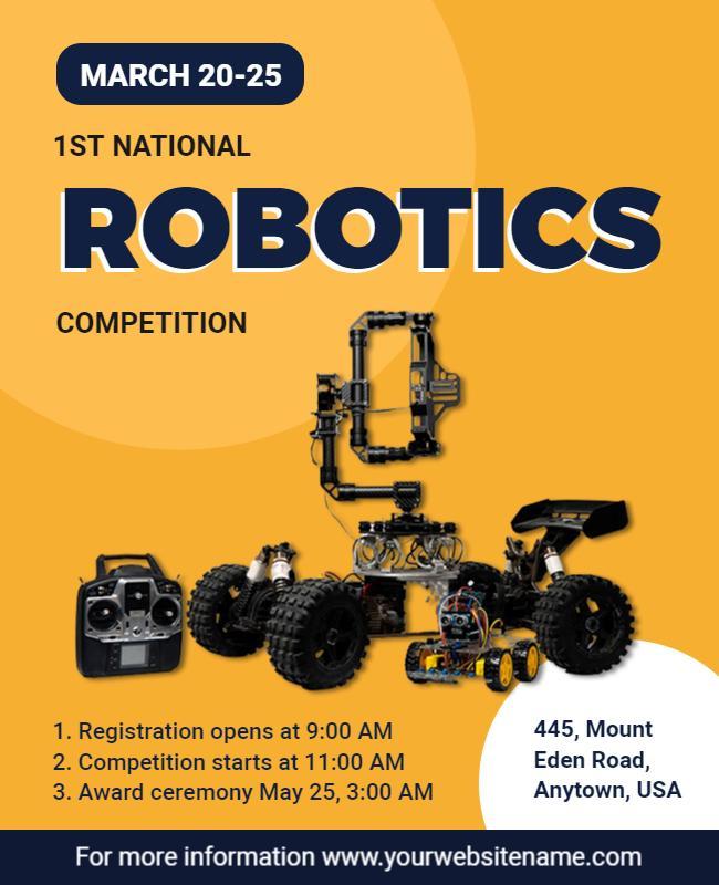 Saffron and Deep Fir Robotics Competition Flyer Template